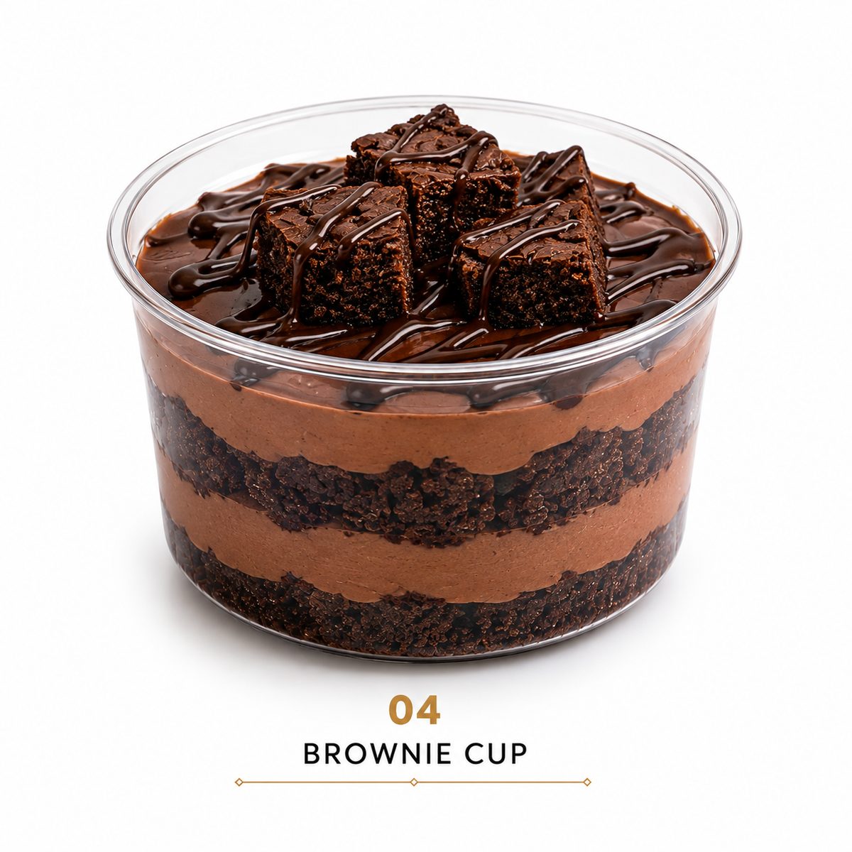 Cup me mousse çokollate dhe brownie