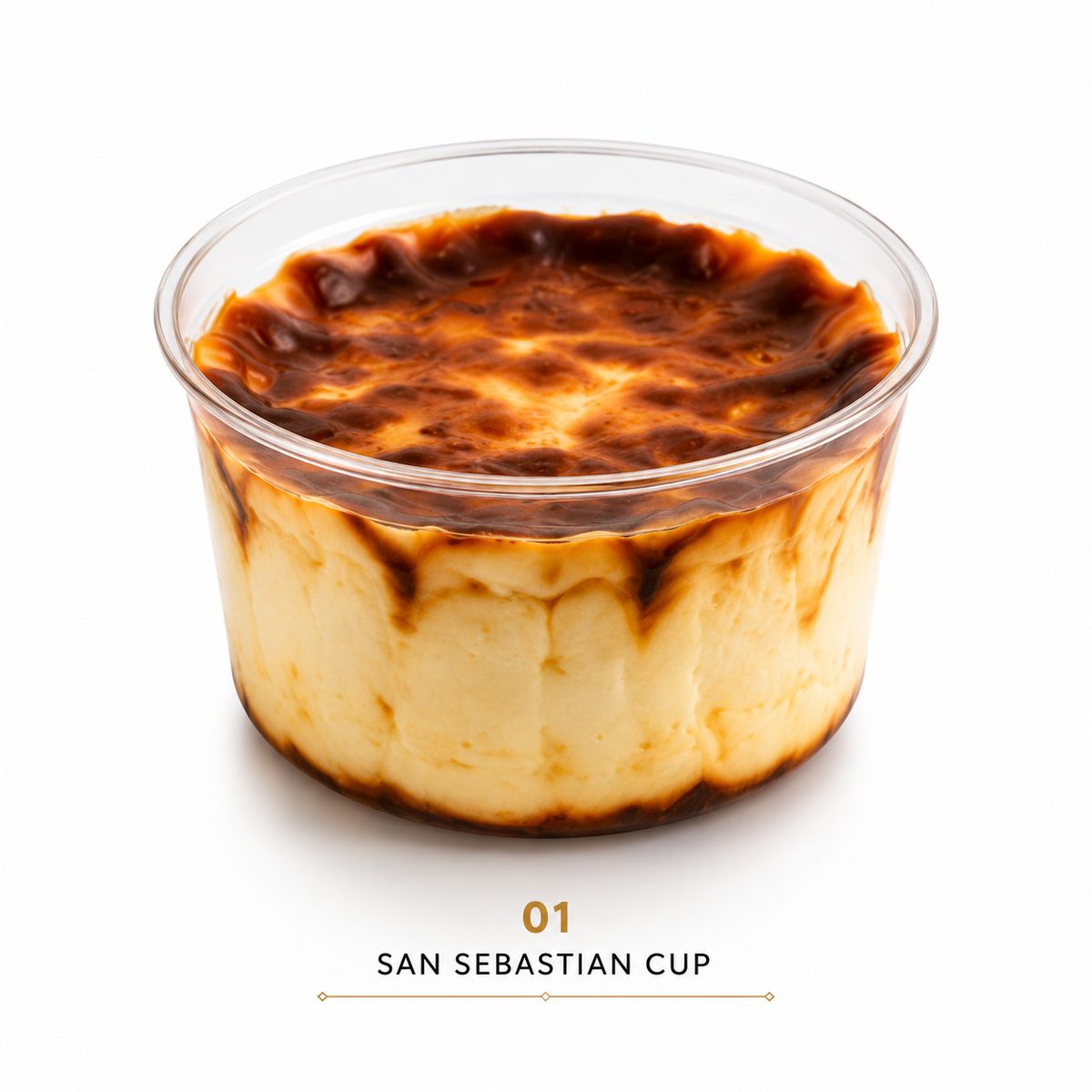 San Sebastian cup me sipërfaqe të karamelizuar